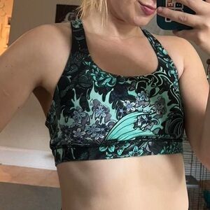 Rare Lululemon Teal Floral Sports Bra